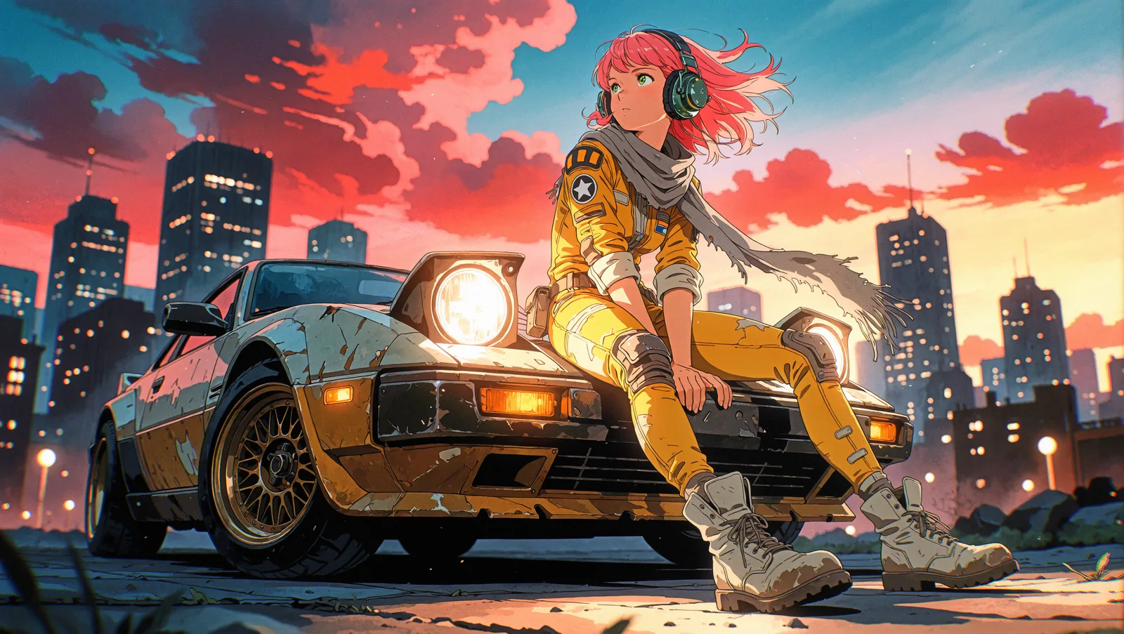 .// put this on and take the wheel | 1 Hour Sunset Drive Chillwave Music — key art